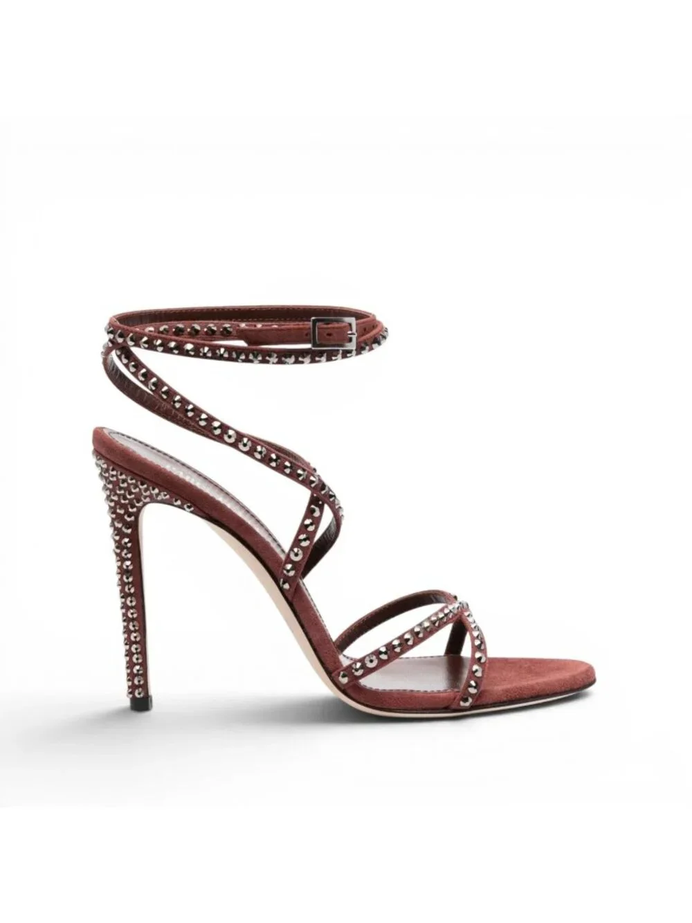 Paris Texas Holly Zoe 105 Stud Embellished Sandals Brown EU39 US 8.5 NIB